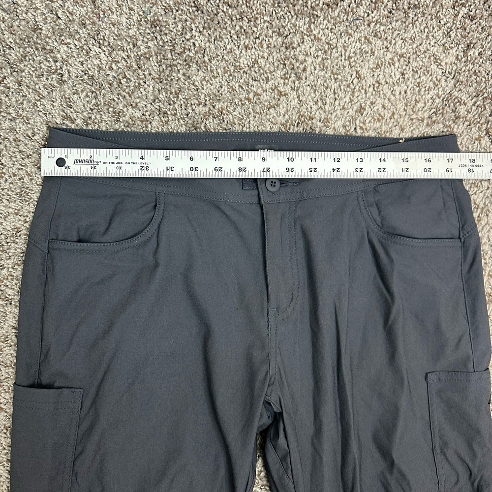 PrAna Halle Jogger II Pants Womens 12 Gray Cargo Hiking Stretch Outdoor Travel - Picture 6 of 9